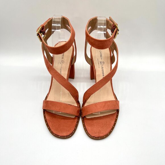 Chinese Laundry Womens Size 8.5 Microsuede Block Heels Dress‎ Sandals Shoes - Picture 3 of 13
